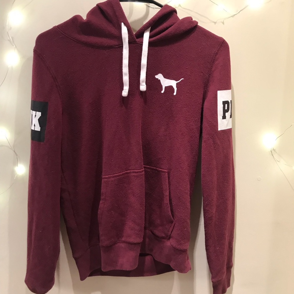 VS PINK Burgundy Hoodie